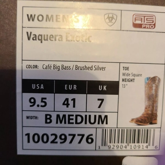 Ariat Exotic Women's Western Boots 9.5B Unique!! - Picture 8 of 9